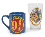 Silver Buffalo SVB-HP15063X-C Harry Potter Hogwarts Pint Glass And Platform 9 3/4 Mug Set