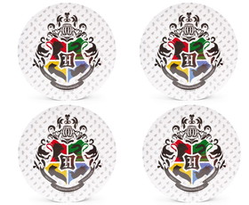 Silver Buffalo SVB-HP233872-C Harry Potter Hogwarts Crest 10-Inch Melamine Dinner Plates | Set of 4