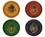 Silver Buffalo SVB-HP236472-C Harry Potter House Crests Melamine Dinner Plates | Set of 4