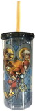 Silver Buffalo SVB-KH13028F-C Kingdom Hearts Characters 20oz Cold Cup with Lid and Straw