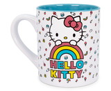 Silver Buffalo SVB-KTY31132G-C Sanrio Hello Kitty Rainbow Glitter Ceramic Mug | Holds 14 Ounces