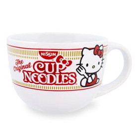 Silver Buffalo SVB-KTY51533-C Sanrio Hello Kitty x Nissin Cup Noodles Ceramic Soup Mug | Holds 24 Ounces