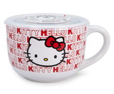 Silver Buffalo SVB-KTY616K4-C Sanrio Hello Kitty Red Ceramic Soup Mug with Lid | Holds 24 Ounces
