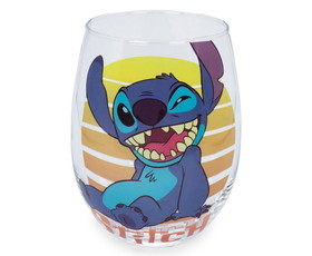 Silver Buffalo SVB-LI12066FB-C Disney Lilo & Stitch Stemless Wine Glass | Holds 20 Ounces