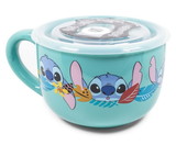 Silver Buffalo SVB-LI1426K4B-C Disney Lilo & Stitch Aloha Ceramic Soup Mug With Vented Lid | Holds 24 Ounces