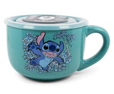 Silver Buffalo SVB-LI1427K4-C Disney Lilo & Stitch Stay Weird 24Oz Ceramic Soup Mug W/ Lid