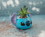 Silver Buffalo SVB-LI1541EH-C Disney Lilo & Stitch 3-Inch Ceramic Mini Planter with Artificial Succulent