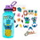 Silver Buffalo SVB-LI1653L5-C Disney Lilo & Stitch Pineapple 32-Ounce Twist Spout Water Bottle And Sticker Set