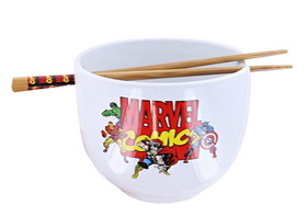 Silver Buffalo SVB-MC1515KD-C Marvel Comics Ceramic Ramen Bowl with Chopsticks