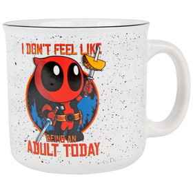 Silver Buffalo SVB-MU1409E1-C Marvel Deadpool Don't Feel Like An Adult Today 20oz Ceramic Camper Mug