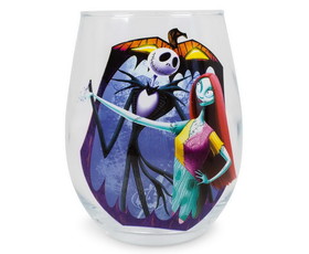 Silver Buffalo SVB-NB11426F-C The Nightmare Before Christmas "Meant To Be" Stemless Glass | Holds 20 Ounces