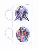 Silver Buffalo SVB-NB1243K6-C Nightmare Before Christmas Splatter Characters 13-Ounce Ceramic Stacking Mug Set