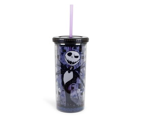 Silver Buffalo SVB-NB13118F-C Nightmare Before Christmas Jack Skellington Carnival Cup With Straw | 20 Ounces
