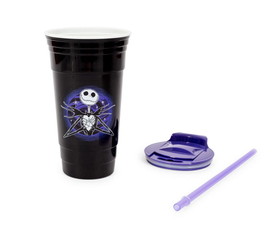 Silver Buffalo SVB-NB1415BF-C Disney The Nightmare Before Christmas Tumbler with Lid and Straw | 32 Ounces