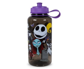 Silver Buffalo SVB-NB1530BC-C The Nightmare Before Christmas Plastic Water Bottle | Holds 34 Ounces