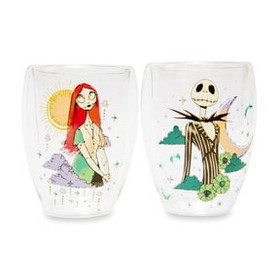 Silver Buffalo SVB-NB1676Q7-C Disney The Nightmare Before Christmas Jack and Sally Stemless Glasses | Set of 2