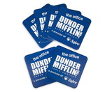 Silver Buffalo SVB-OFC405DC-C The Office Dunder Mifflin Logo Paper Drink Coasters | Set of 6