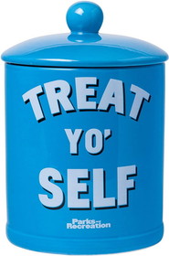 Silver Buffalo SVB-PAR512EG-C Parks and Recreation Treat Yo Self Ceramic Cookie Jar