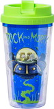 Silver Buffalo SVB-RM1202B2-C Rick and Morty Spaceship Googus 16-Ounce Double Wall Plastic Travel Mug