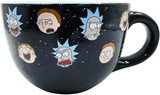 Silver Buffalo SVB-RM130433-C Rick and Morty Faces 24-Ounce Ceramic Soup Mug