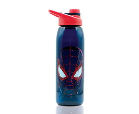 Silver Buffalo SVB-SMM501L3-C Marvel Spider-Man Miles Morales Plastic Water Bottle | Holds 28 Ounces