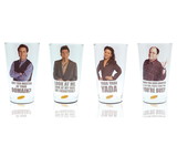 Silver Buffalo SVB-SNF52262-C Seinfeld 16-Ounce Pint Glasses | Set of 4 | Jerry, George, Elaine, Kramer