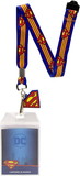 Silver Buffalo SVB-SP12145B-C DC Superman Wrap-Around Logo Lanyard with Badge Holder and Charm