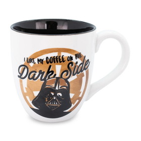 Silver Buffalo SVB-SW1433K7-C Star Wars "I Like My Coffee On The Dark Side" Ceramic Mug | Holds 18 Ounces
