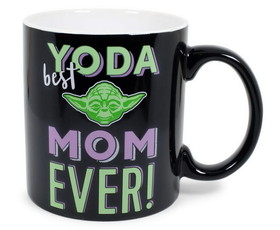 Silver Buffalo SVB-SW151334-C Star Wars "Yoda Best Mom Ever" Ceramic Mug, Holds 20 Ounces, Toynk Exclusive