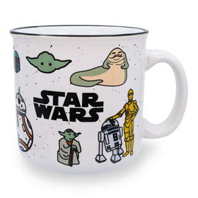 Silver Buffalo SVB-SW1664E1-C Star Wars Characters Ceramic Camper Mug | Holds 20 Ounces