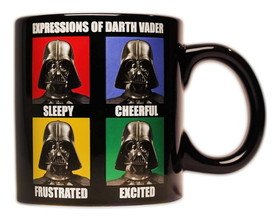 Silver Buffalo SVB-SW7732-C Star Wars Darth Vader Expressions 14oz Ceramic Coffee Mug
