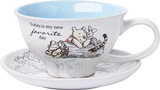 Silver Buffalo SVB-WTP5043N-C Winnie The Pooh 12oz Ceramic Tea Cup and Saucer Set
