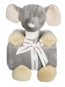 TriAction Toys TAT-2714-C Teddykompaniet Diinglisar Collection 11 Inch Plush Elephant and Blanket Set