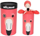 TriAction Toys TAT-33125-C Les Deglingos Big Simply Plush Animal In Tube, Flamingos the Flamingo