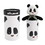 TriAction Toys TAT-33128-C Les Deglingos Big Simply Plush Animal In Tube, Rototos the Panda