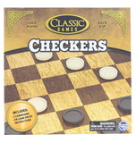 The Canadian Group TCG-91020_CKR-C Classic Games Wood Checkers Set | Board & 25 Game Pieces