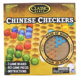 Classic Games Wood Chinese Checkers Set Board & 60 Game Pieces