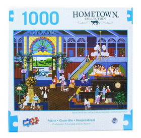 The Canadian Group TGC-44742CHE-C Hometown Collection 1000 Piece Jigsaw Puzzle, Grand Peacock Hotel