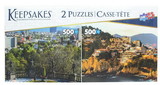 Set of 2 Keepsakes 500 Piece Jigsaw Puzzles Mexico City / Acapulco