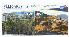Set of 2 Keepsakes 500 Piece Jigsaw Puzzles Mexico City / Acapulco