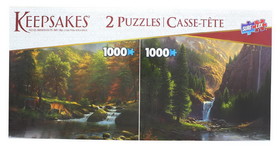 Set of 2 Keepsakes 1000 Piece Jigsaw Puzzles Mountain Landscapes