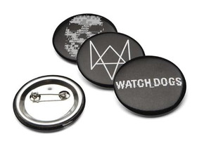 ThinkGeek THG-376-C Watch Dogs 1-1/2&quot; Logo Pins, Set of 4