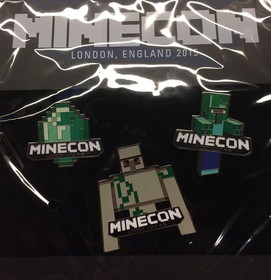 ThinkGeek THG-MCPIN-C Minecraft Minecon 2015 Exclusive Pin Set of 3
