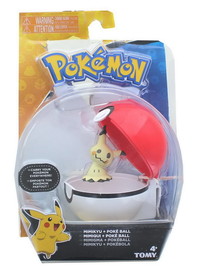 Pokemon Clip and Carry Poke Ball, 2 Inch Mimikyu and Poke Ball