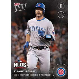 MLB Chicago Cubs David Ross #573 Topps NOW Trading Card