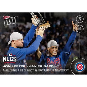 Topps TPS-16TN-0617-C MLB Chicago Cubs Javier Baez/ Jon Lester #617 2016 Topps NOW Trading Card