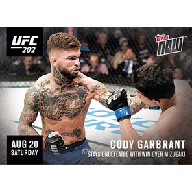 UFC Cody Garbrandt #202C Topps NOW Trading Card