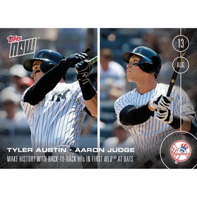 NY Yankees, Tyler Austin/ Aaron Judge MLB Topps NOW Card 351