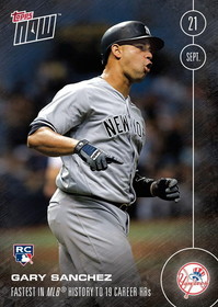 MLB NY Yankees Gary Sanchez #486 Topps NOW Trading Card