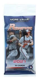 Topps TPS-FGC004168PK-C MLB 2021 Bowman Baseball Fat Pack  | 9 Base Cards and 10 Prospect Cards